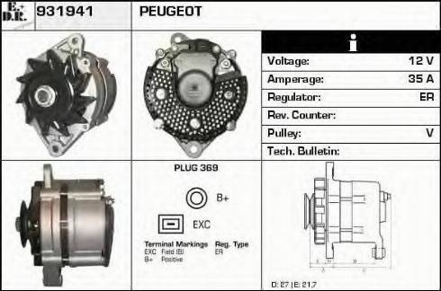 EDR 931941 - Генератор autospares.lv