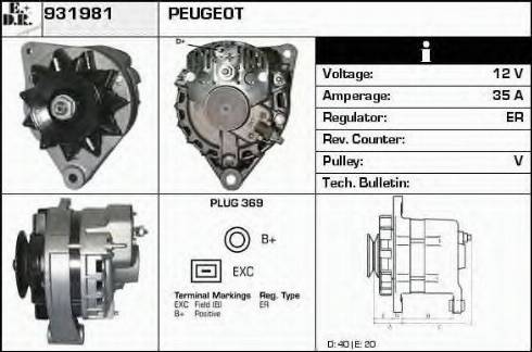 EDR 931981 - Генератор autospares.lv