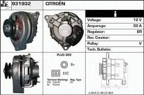 EDR 931932 - Генератор autospares.lv