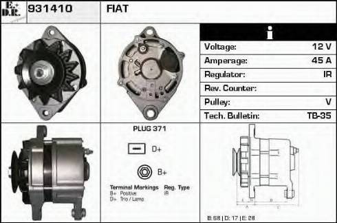 EDR 931410 - Генератор autospares.lv