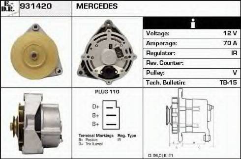 EDR 931420 - Генератор autospares.lv