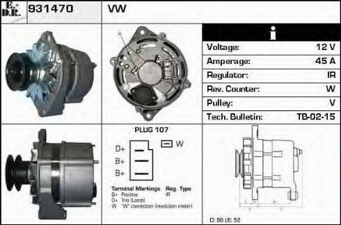 EDR 931470 - Генератор autospares.lv