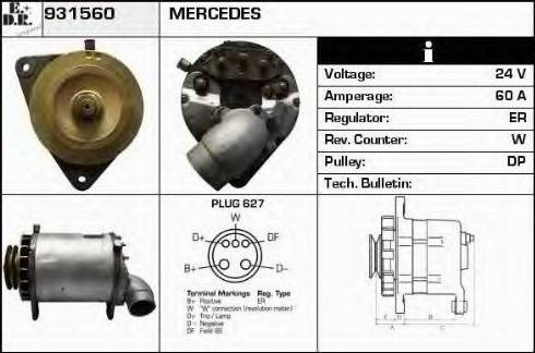 EDR 931560 - Генератор autospares.lv