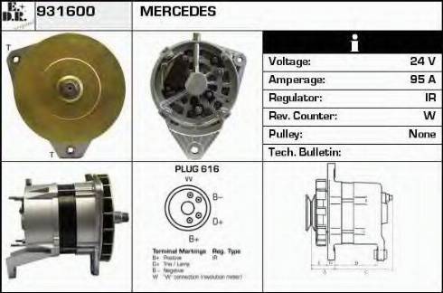 EDR 931600 - Генератор autospares.lv