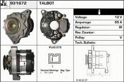 EDR 931672 - Генератор autospares.lv