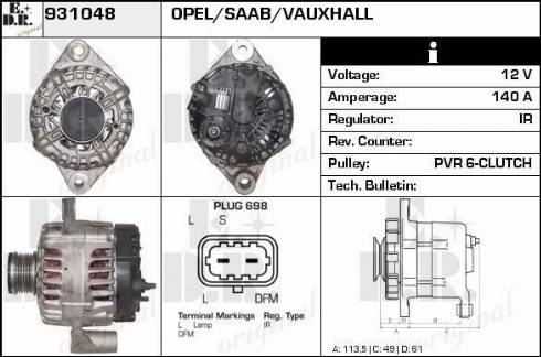 EDR 931048 - Генератор autospares.lv