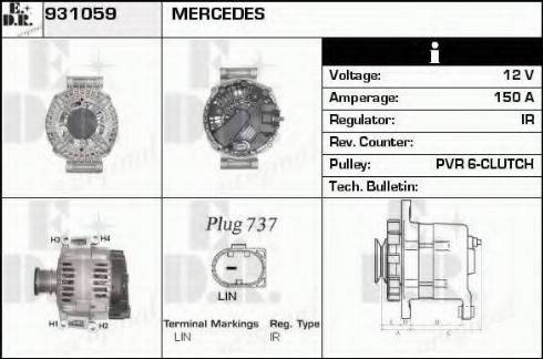 EDR 931059 - Генератор autospares.lv