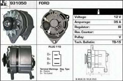 EDR 931050 - Генератор autospares.lv