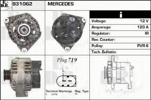 EDR 931062 - Генератор autospares.lv