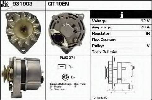 EDR 931003 - Генератор autospares.lv