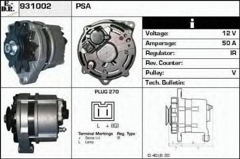 EDR 931002 - Генератор autospares.lv