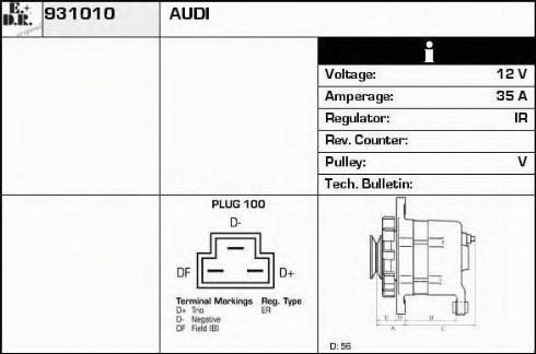 EDR 931010 - Генератор autospares.lv