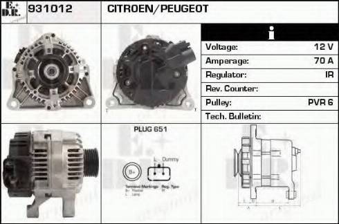 EDR 931012 - Генератор autospares.lv