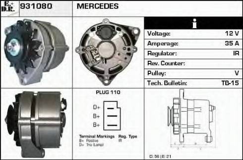 EDR 931080 - Генератор autospares.lv