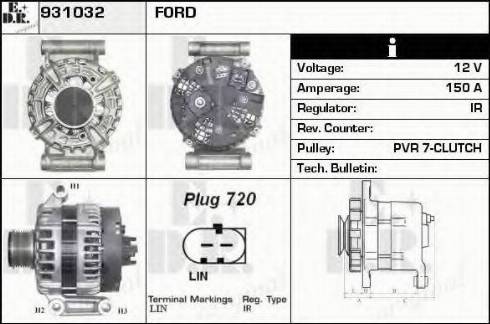 EDR 931032 - Генератор autospares.lv