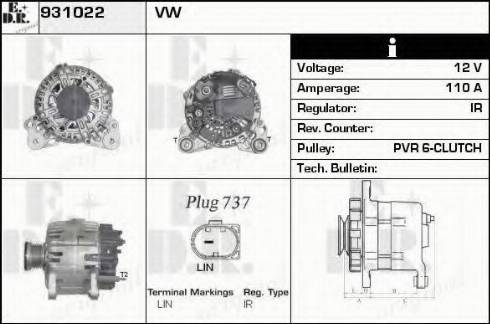 EDR 931022 - Генератор autospares.lv