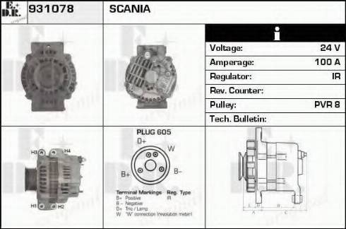 EDR 931078 - Генератор autospares.lv