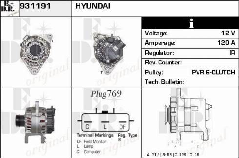 EDR 931191 - Генератор autospares.lv