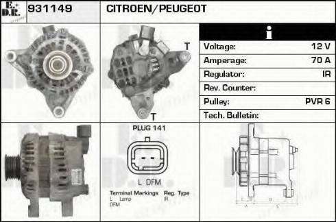 EDR 931149 - Генератор autospares.lv