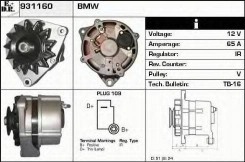 EDR 931160 - Генератор autospares.lv