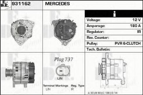 EDR 931162 - Генератор autospares.lv