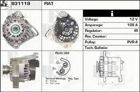 EDR 931119 - Генератор autospares.lv