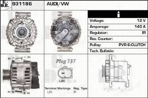 EDR 931186 - Генератор autospares.lv