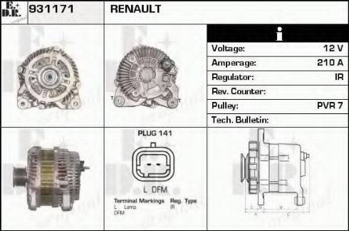 EDR 931171 - Генератор autospares.lv