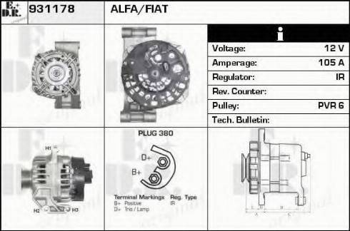 EDR 931178 - Генератор autospares.lv