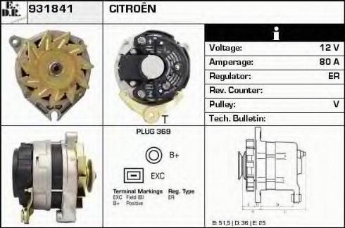 EDR 931841 - Генератор autospares.lv