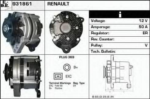 EDR 931861 - Генератор autospares.lv