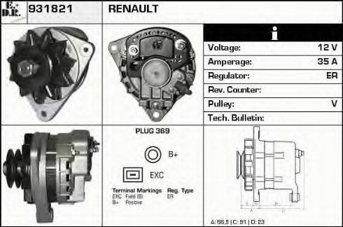 EDR 931821 - Генератор autospares.lv