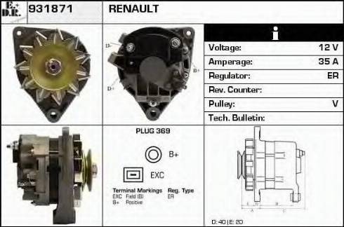 EDR 931871 - Генератор autospares.lv