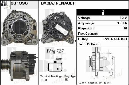 EDR 931396 - Генератор autospares.lv