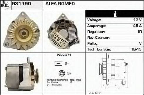 EDR 931390 - Генератор autospares.lv