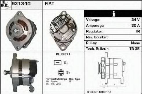 EDR 931340 - Генератор autospares.lv