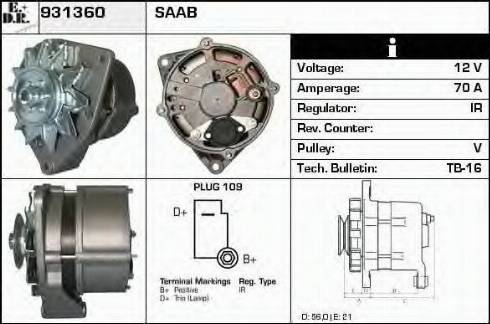 EDR 931360 - Генератор autospares.lv