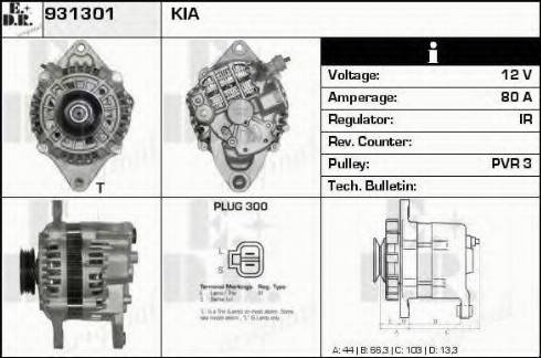 EDR 931301 - Генератор autospares.lv