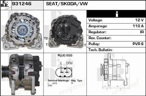 EDR 931246 - Генератор autospares.lv