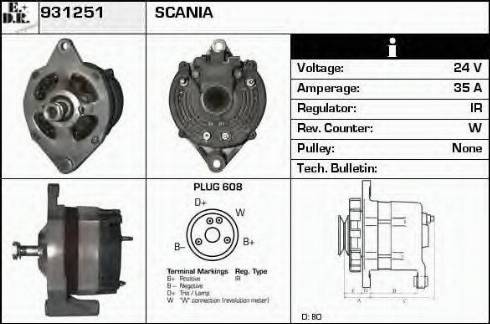 EDR 931251 - Генератор autospares.lv