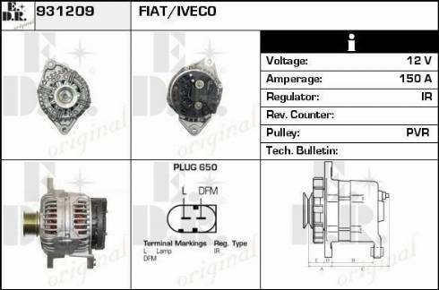 EDR 931209 - Генератор autospares.lv