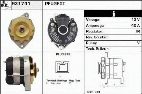 EDR 931741 - Генератор autospares.lv