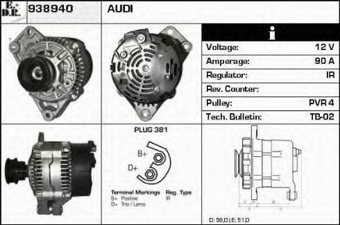 EDR 938940 - Генератор autospares.lv