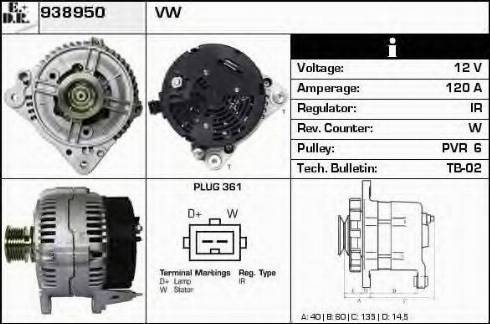 EDR 938950 - Генератор autospares.lv