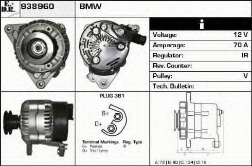 EDR 938960 - Генератор autospares.lv