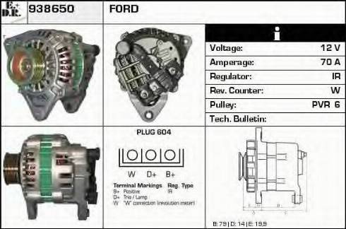 EDR 938650 - Генератор autospares.lv