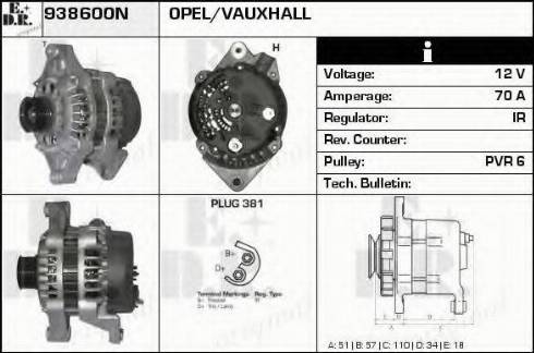 EDR 938600N - Генератор autospares.lv