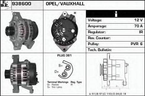 EDR 938600 - Генератор autospares.lv