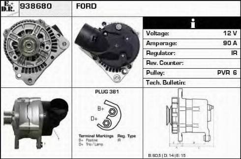 EDR 938680 - Генератор autospares.lv