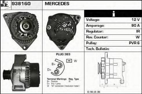 EDR 938160 - Генератор autospares.lv